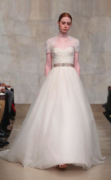 Reem Acra Orchid Wedding Dress