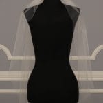 Your Dream Dress Exclusive 5104 Diamond White Waist Length Blusher Bridal Veil