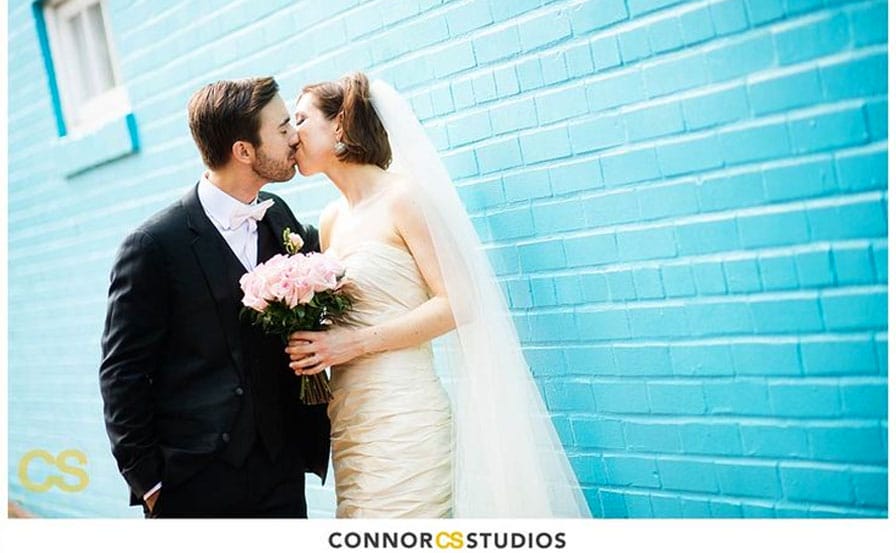 silk taffeta Ines Di Santo wedding dress