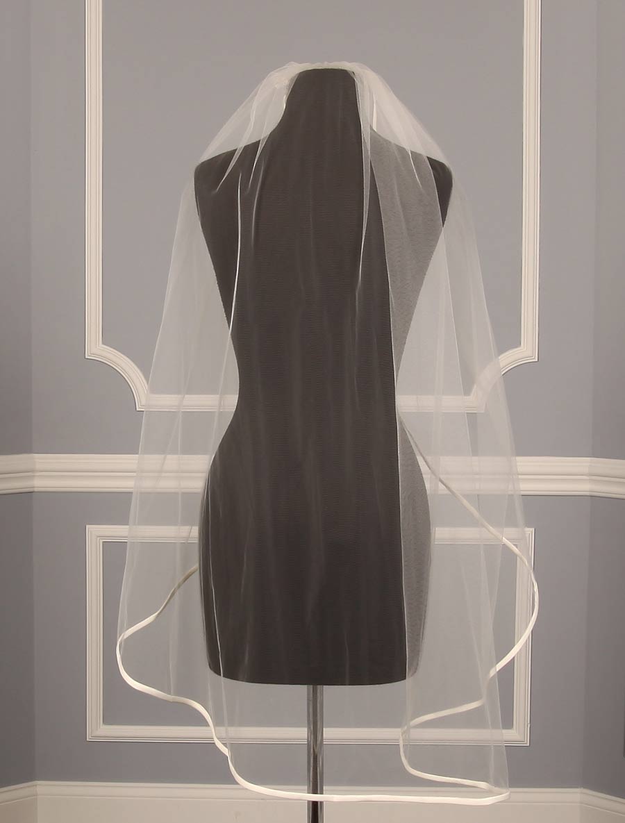 S5824VL Diamond White Fingertip Length Bridal Veil