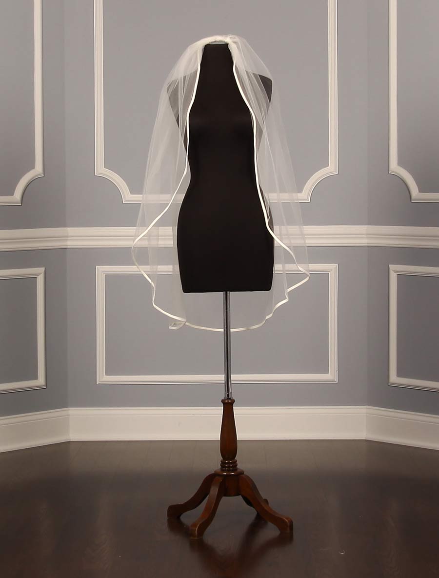 S5824VL Diamond White Fingertip Length Bridal Veil