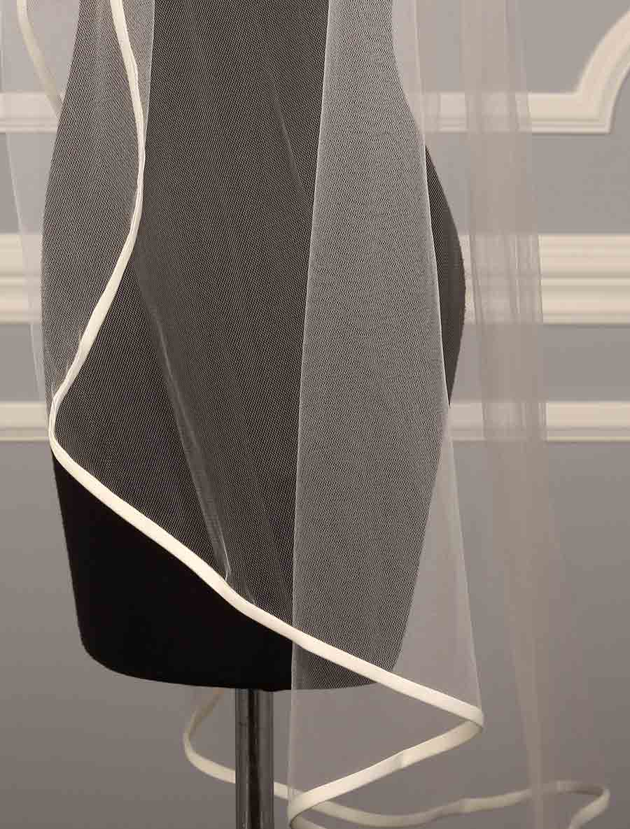 S5824VL Diamond White Fingertip Length Bridal Veil