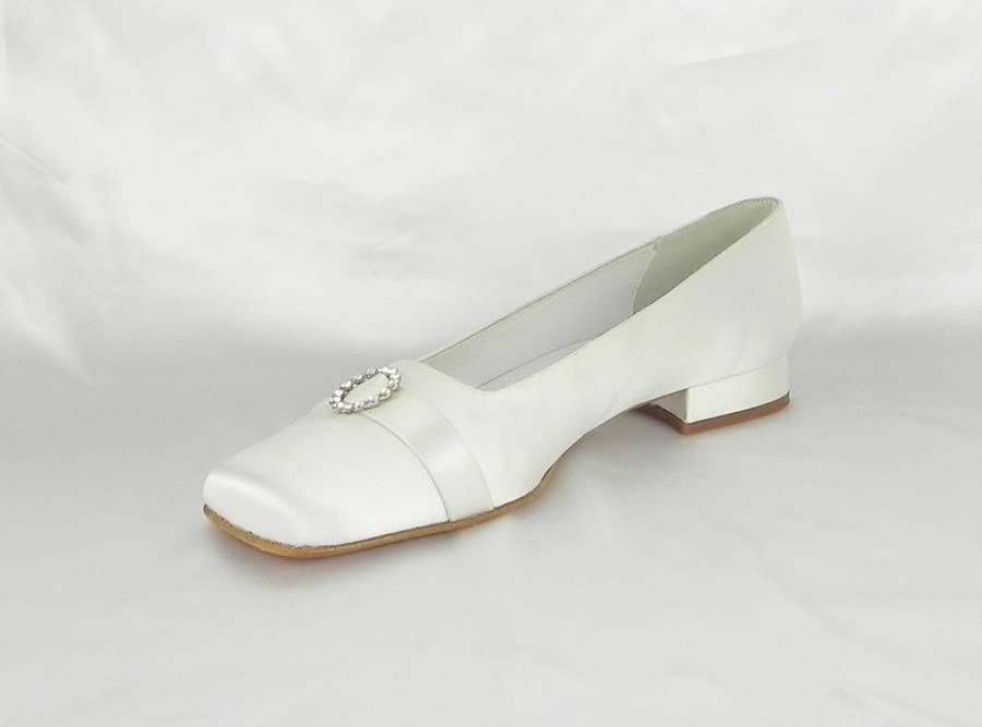 Shelley George Daisy White Bridal Shoes