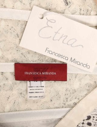 Francesca Miranda Discount Wedding Dresses Etna Interior Label Hang Tag