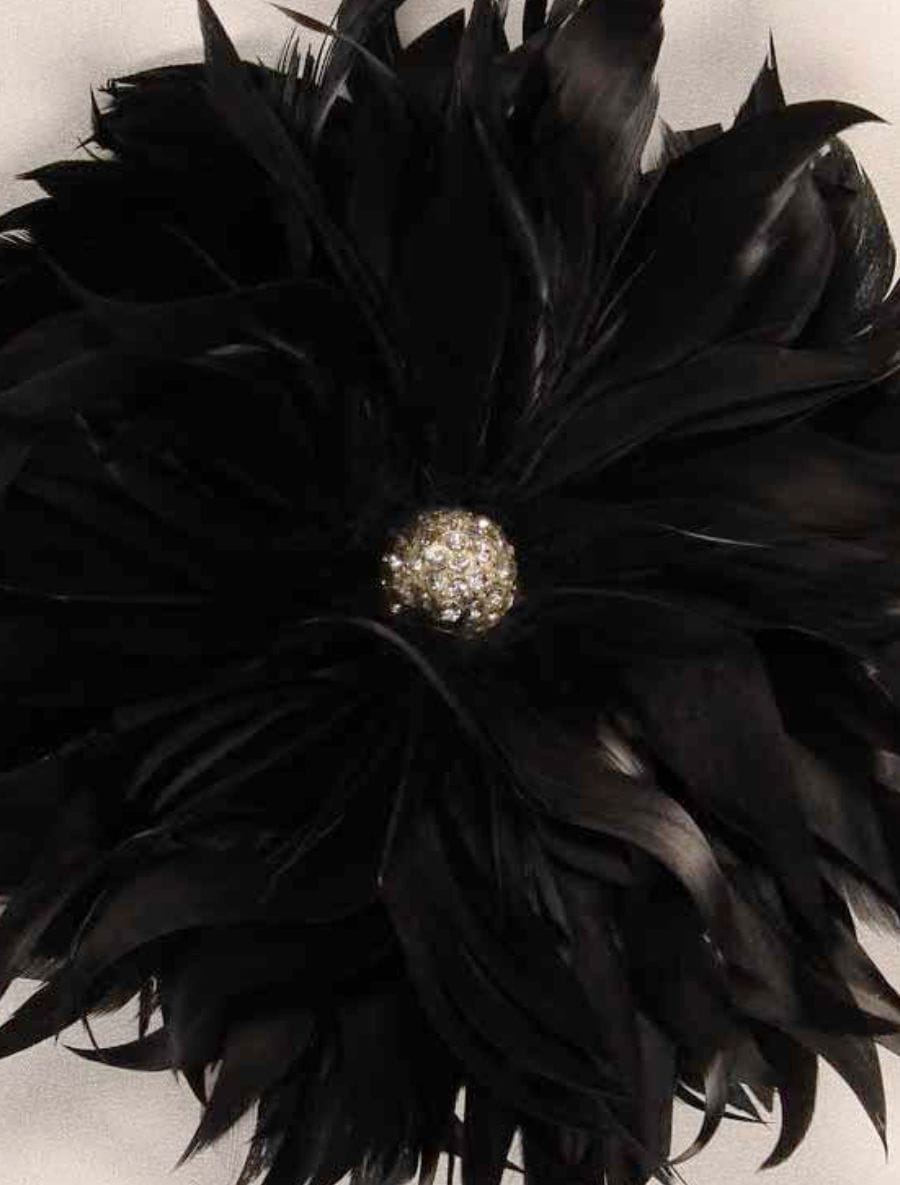 Your Dream Dress Exclusive Feathers Hair Flower Formal Headpiece Brooch
