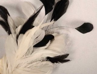 Gwendolyn Gleason Light Ivory & Black Hair Comb Bridal Headpiece