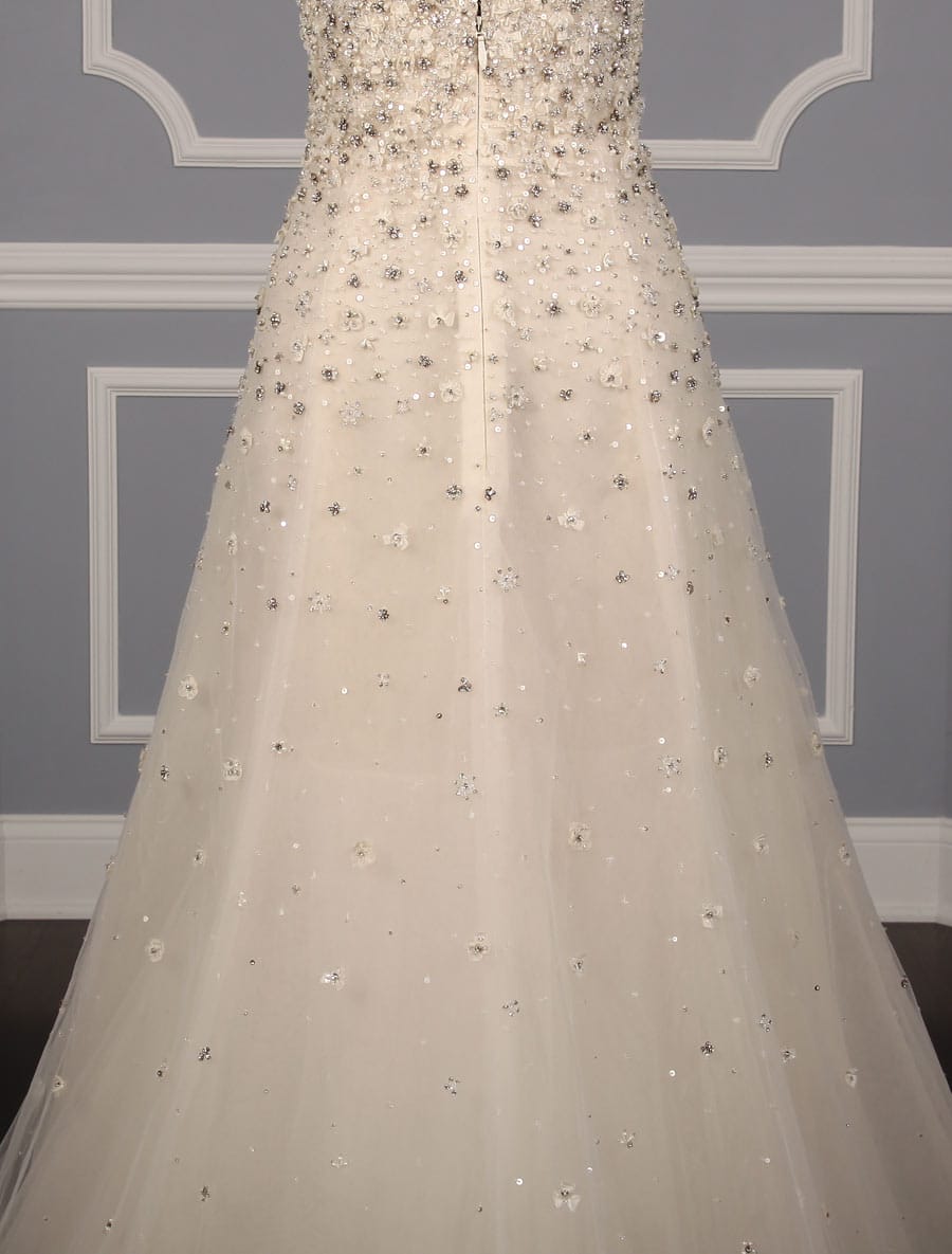 Christos Mariah T309 Wedding Dress Back Skirt Detail