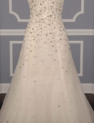 Christos Mariah T309 Wedding Dress Front Skirt Detail