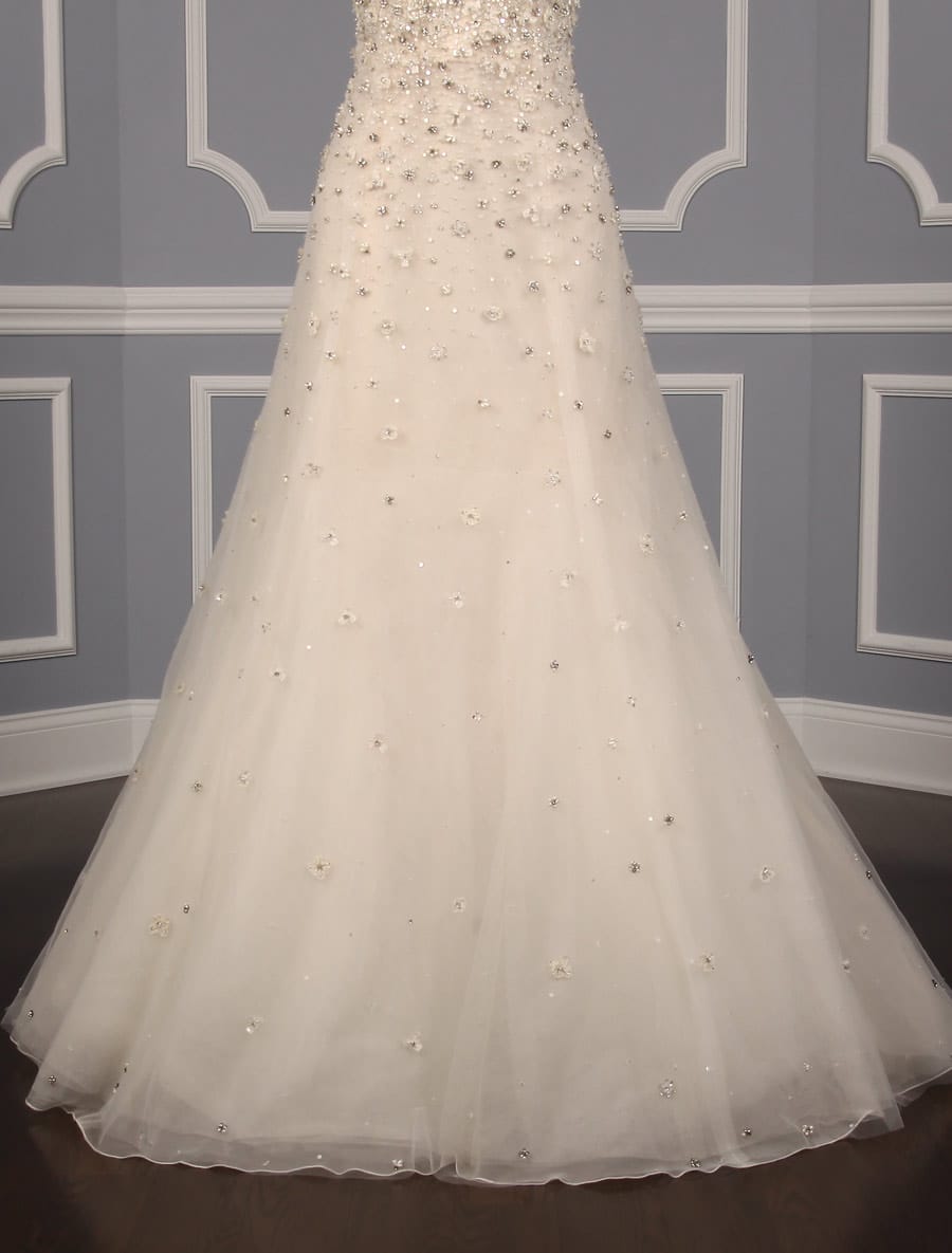 Christos Wedding Dress Discounted Front Skirt