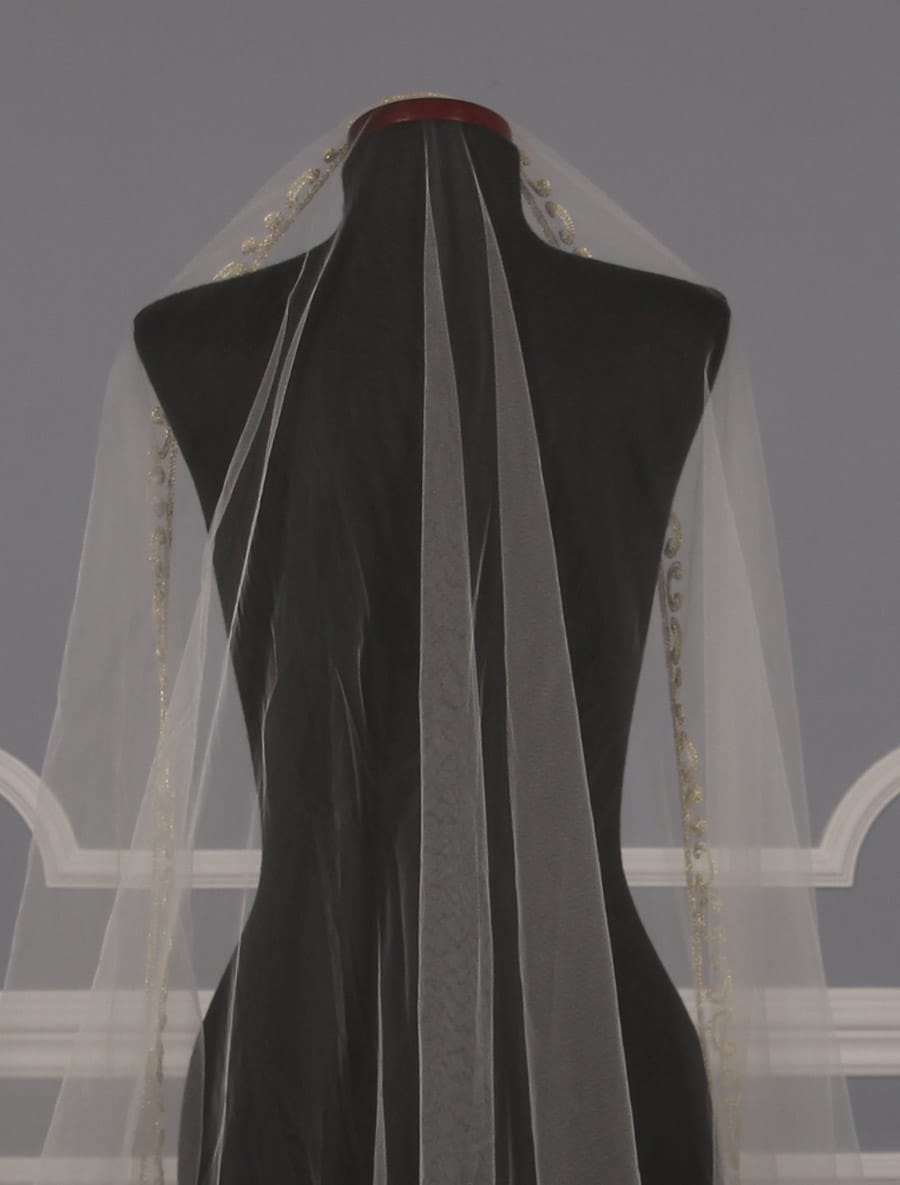 St. Pucchi M1567 Light Gold Bridal Veils