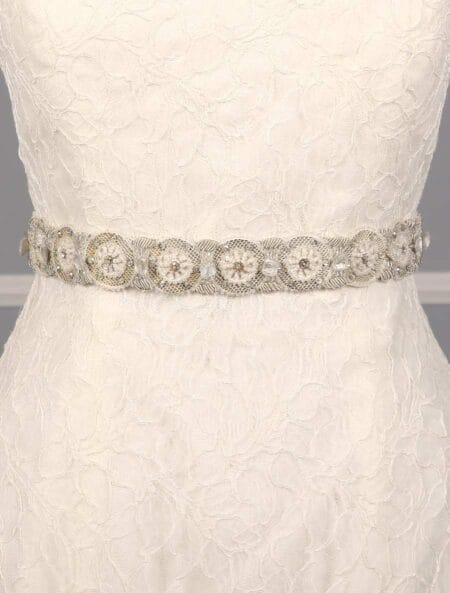 Austin Scarlett B101 Ivory Embellished Bridal Sash