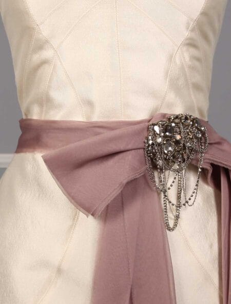 Monique Lhuillier Marcella Lavender Embellished Bridal Sash Belt