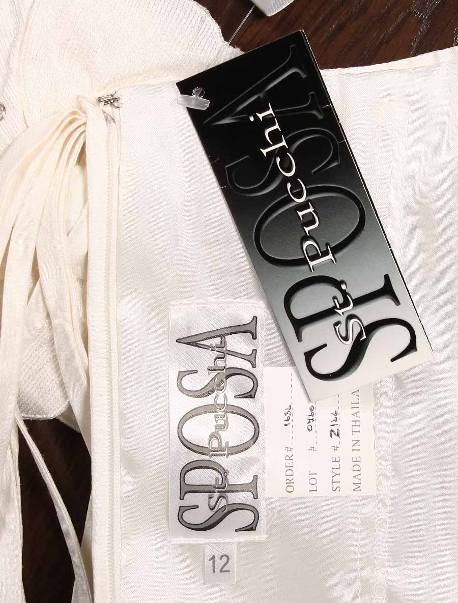 St Pucchi Ava Discount Wedding Dresses Interior Label Hang Tag