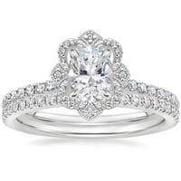 Brilliant Earth Crown Halo Diamond Engagement Wedding Ring