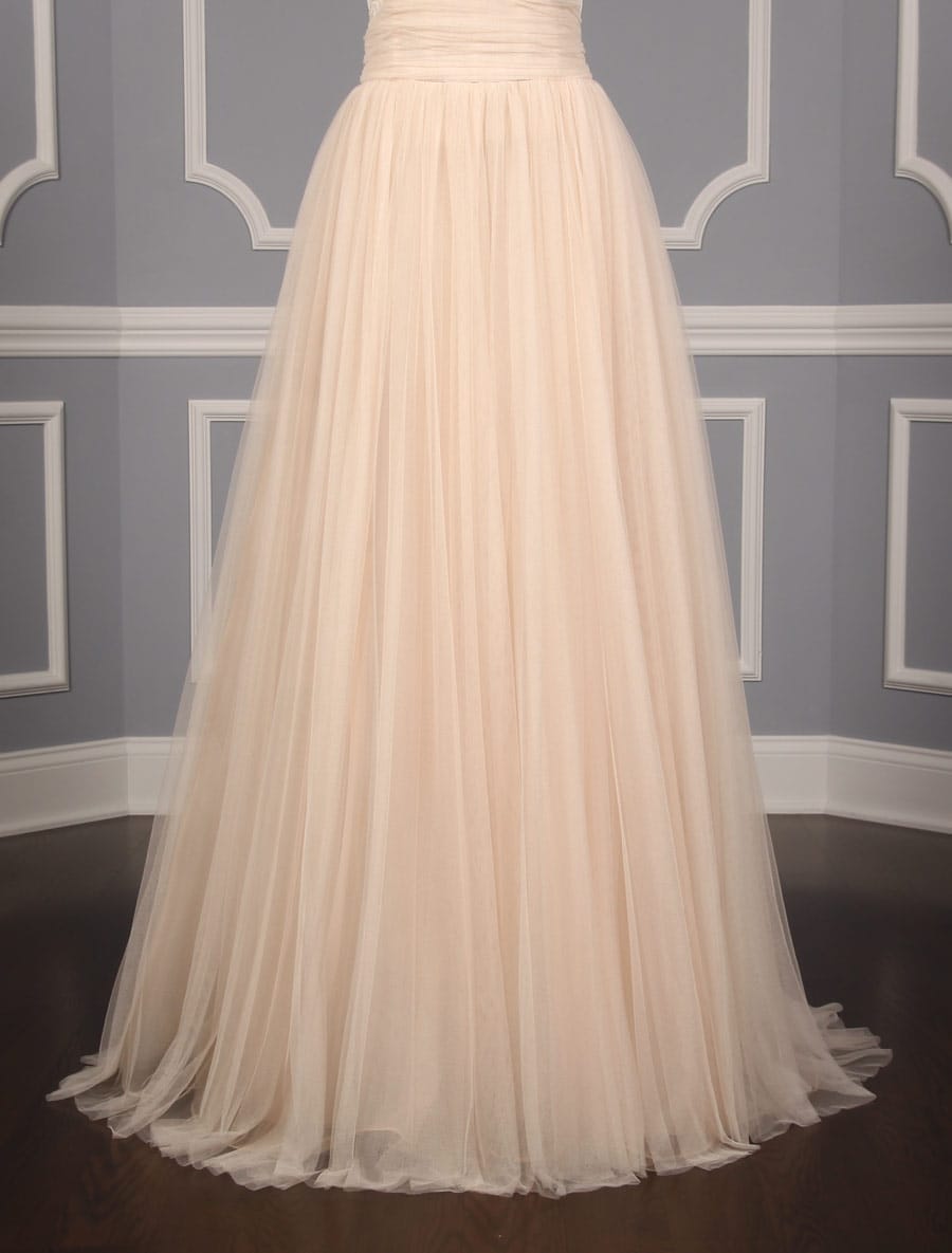 Christos Wedding Dress Discounted Front Skirt Detail