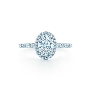 Tiffany Oval Shape Diamond Engagement Wedding Ring