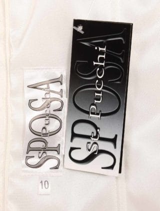 St Pucchi Discount Wedding Dresses Adriana Z161 Interior Label Hang Tag