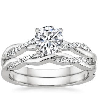 Brilliant Earth Twisted Band Diamond Engagement Wedding Ring