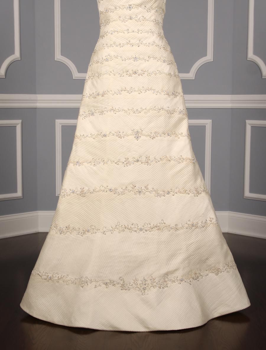 Matthew Christopher Wedding Dress Discounted Front Skirt