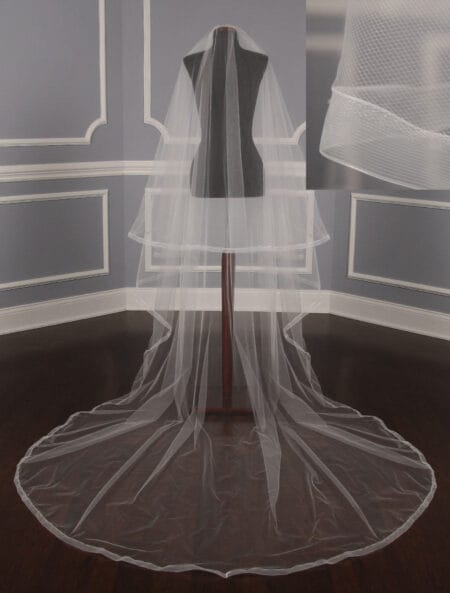 Your Dream Dress Exclusive 8881 Diamond White Chapel Length Foldover Bridal Veil