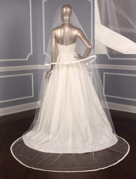 Your Dream Dress Exclusive 8882 Diamond White Chapel Length Foldover Bridal Veil