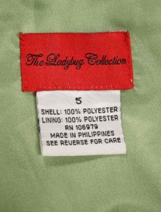 Ladybug Collection 1189 Flower Girl Dress Interior Label
