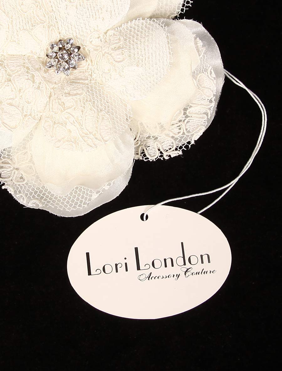 Lori London LRSG-L Bridal Hair Flower Hang Tag