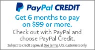 Paypal Credit - Get 6 months to pay on $99 or more