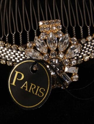 Paris Debra Moreland White Diamonds Bridal Headpiece Hang Tag
