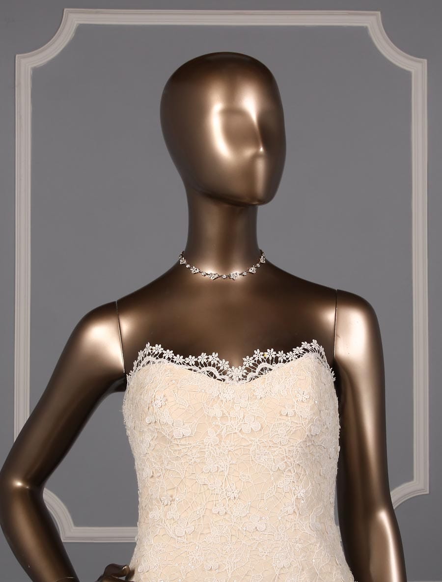 Romona Keveza RK5407 Strapless Sweetheart Neck Line Wedding Dress Front Bodice