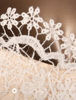 Romona Keveza RK5407 Wedding Dress Front Bodice Neck Line Detail