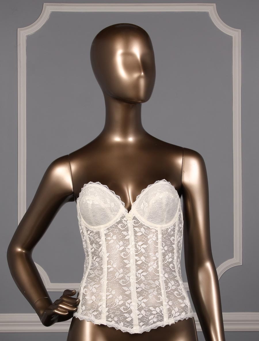 Buy WHITE BONING-DETAIL LACE CORSET for Women Online in India