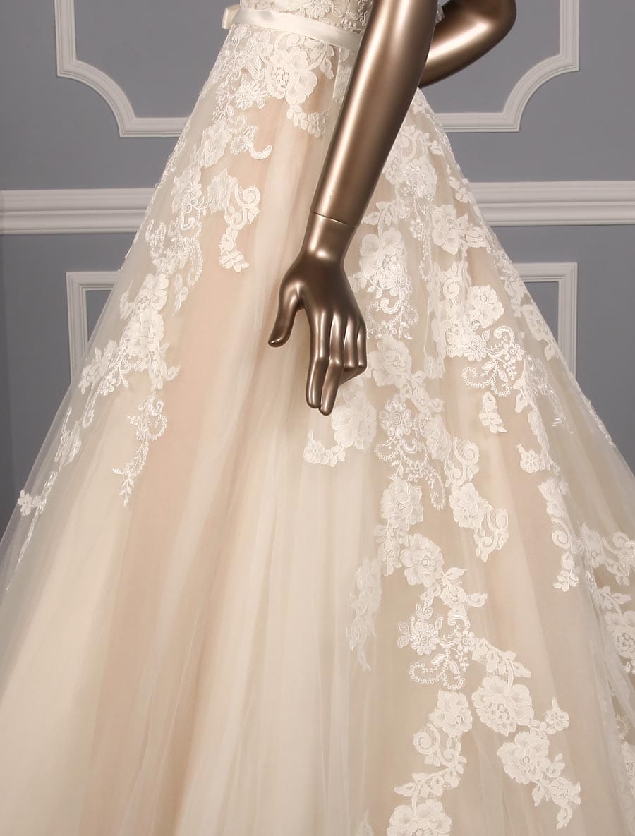 Pronovias Trey Wedding Dress Side Skirt Detail