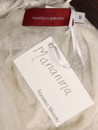 Francesca Miranda Marianina Wedding Dress Hang Tag