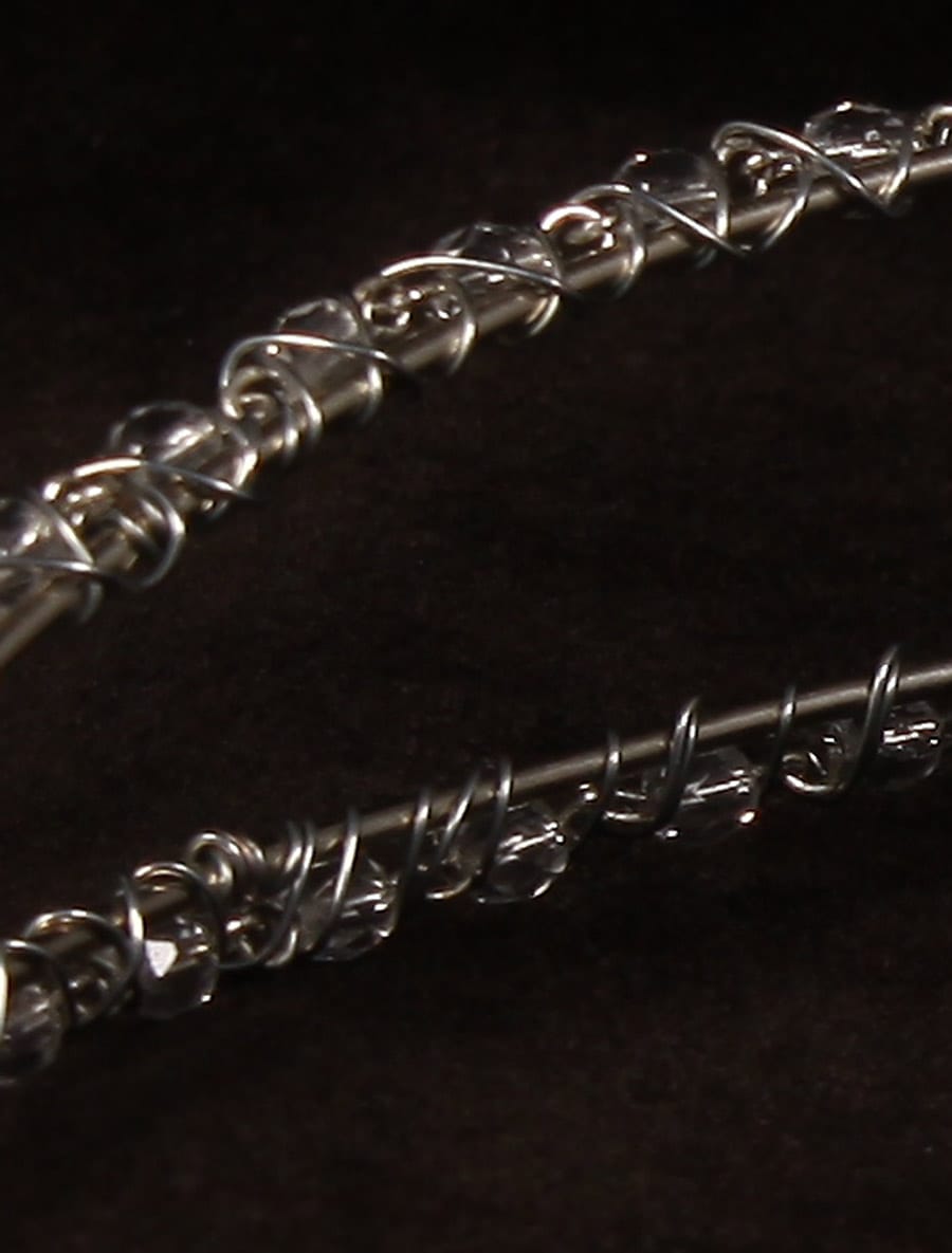 Paris Double Circle Wedding Headpiece Detail