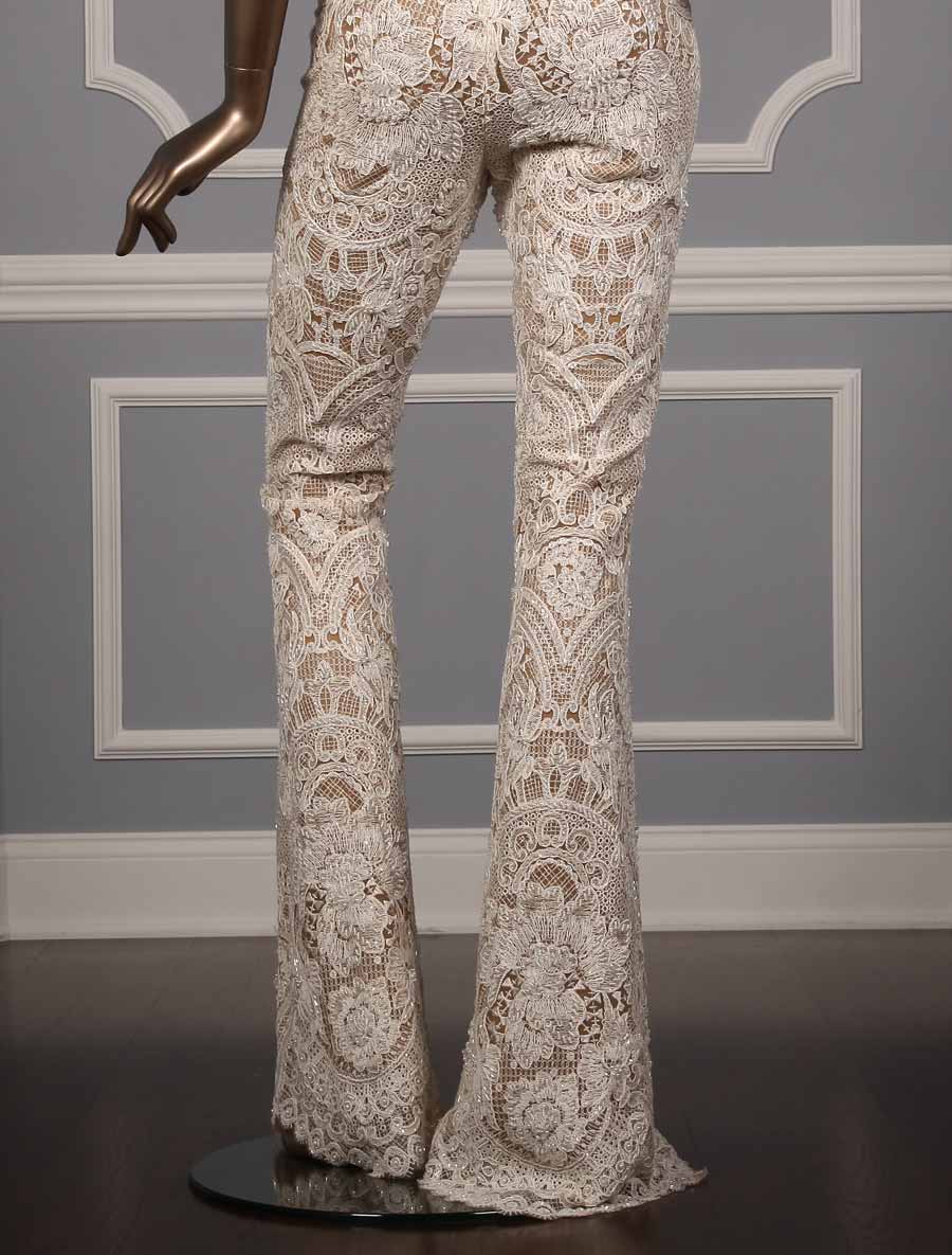 Francesca Miranda Leonor Wedding Jumpsuit Back Legs