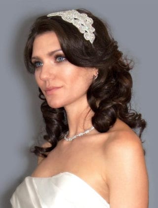 Giavan HB41 Bridal Headpiece Wedding Day Hair Style