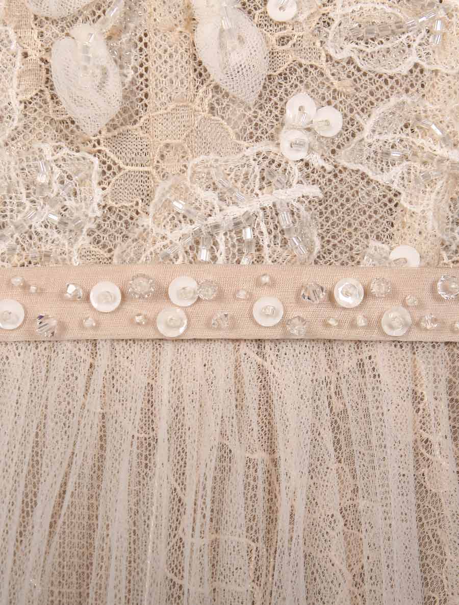 Mira Zwillinger Jasmine Wedding Dress Ivory Nude Details