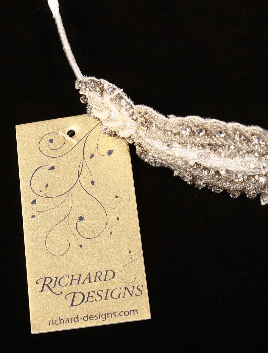 Richard Designs TR2019A Bridal Headpiece Hang Tag