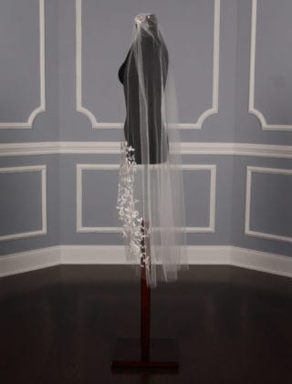 Toni Federici E1-6427 Secret Garden Bridal Veil Light Ivory Discount Designer Long Veil