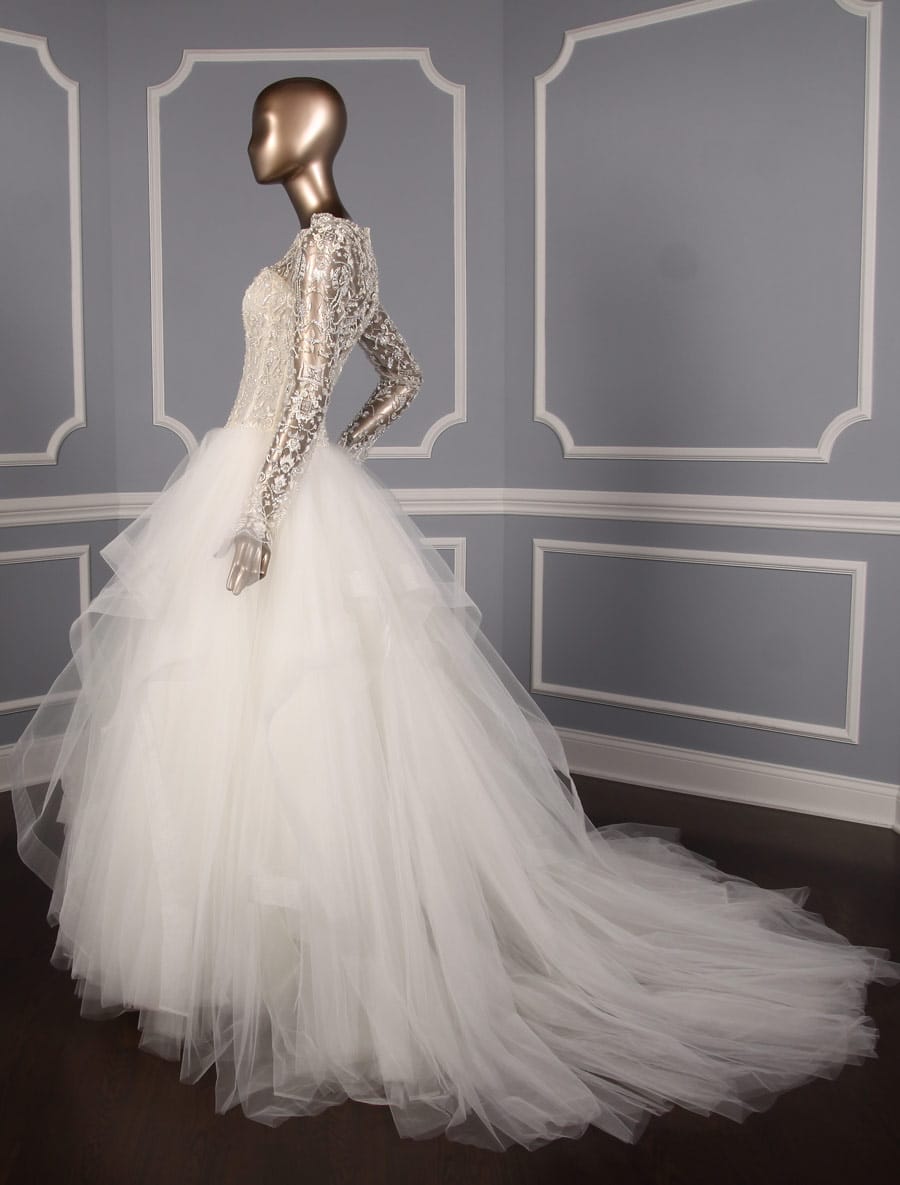 Kenneth Pool Carmen Wedding Dress Discount Designer