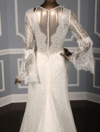 Inmaculada Garcia Rubi Lace Wedding Dress Back Skirt Detail