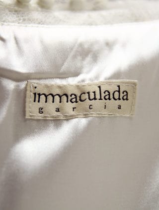 Inmaculada Garcia Rubi Lace Wedding Dress Interior Label