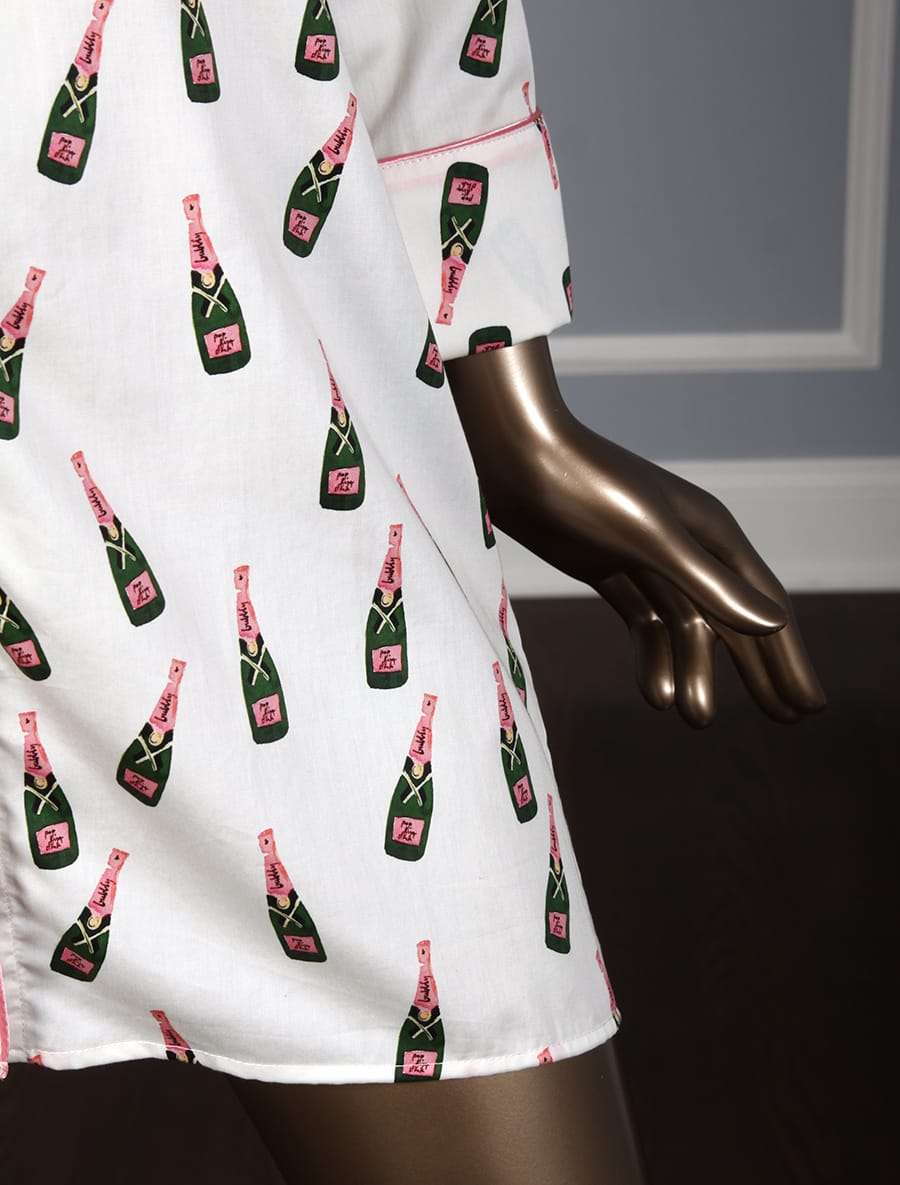 Toss Designs Champagne Nightshirt Piping Detail