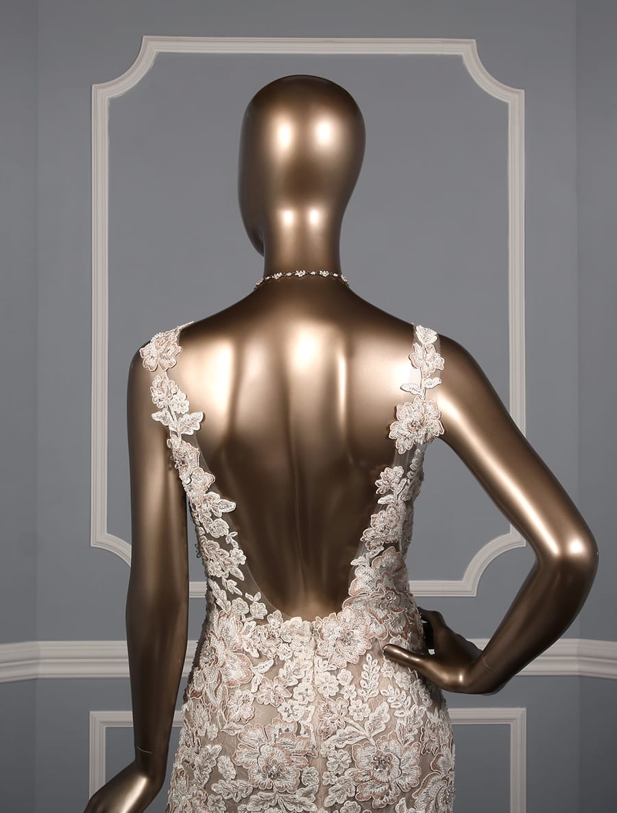Francesca Miranda Jacelyn X Lace Wedding Dress Back Bodice