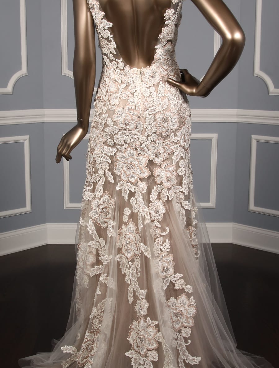 Francesca Miranda Jacelyn X Lace Wedding Dress Back Skirt Detail