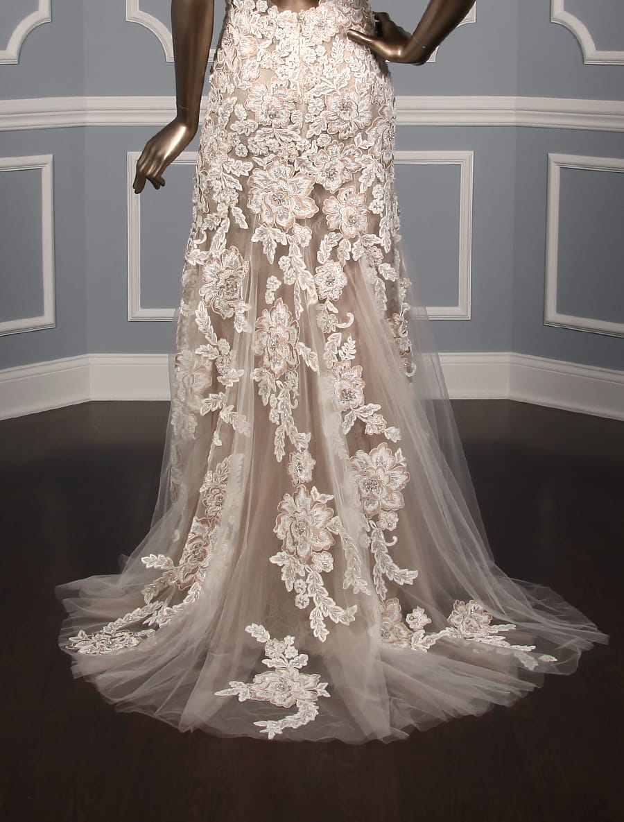 Francesca Miranda Jacelyn X Lace Wedding Dress Discounted Back Skirt