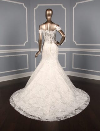 Ines Di Santo Natalie Discount Designer Lace Wedding Dress Back