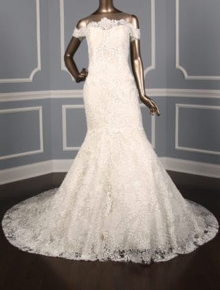 Ines Di Santo Natalie Lace Wedding Dress Discounted Front Skirt