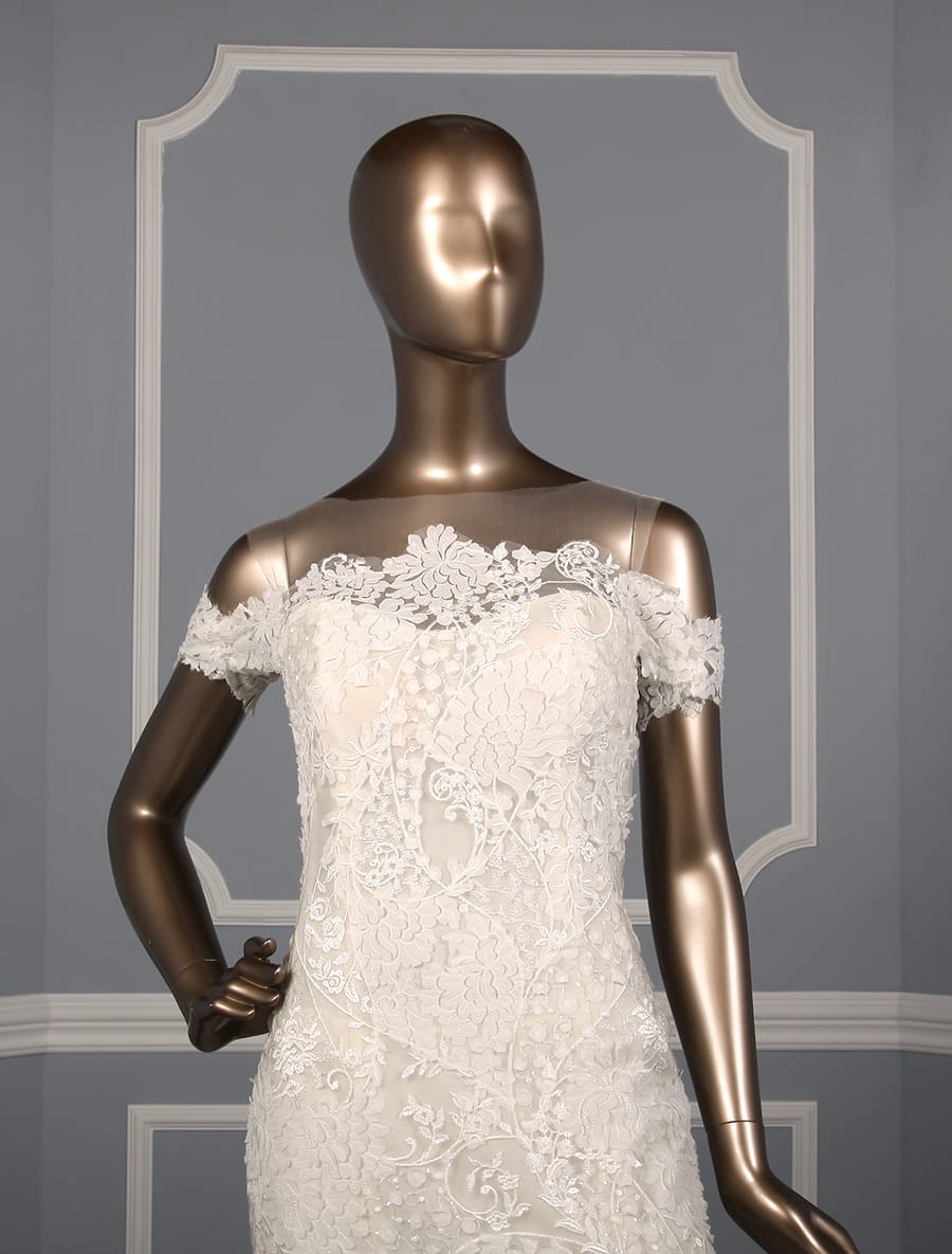 Ines Di Santo Natalie Lace Wedding Dress Front Bodice